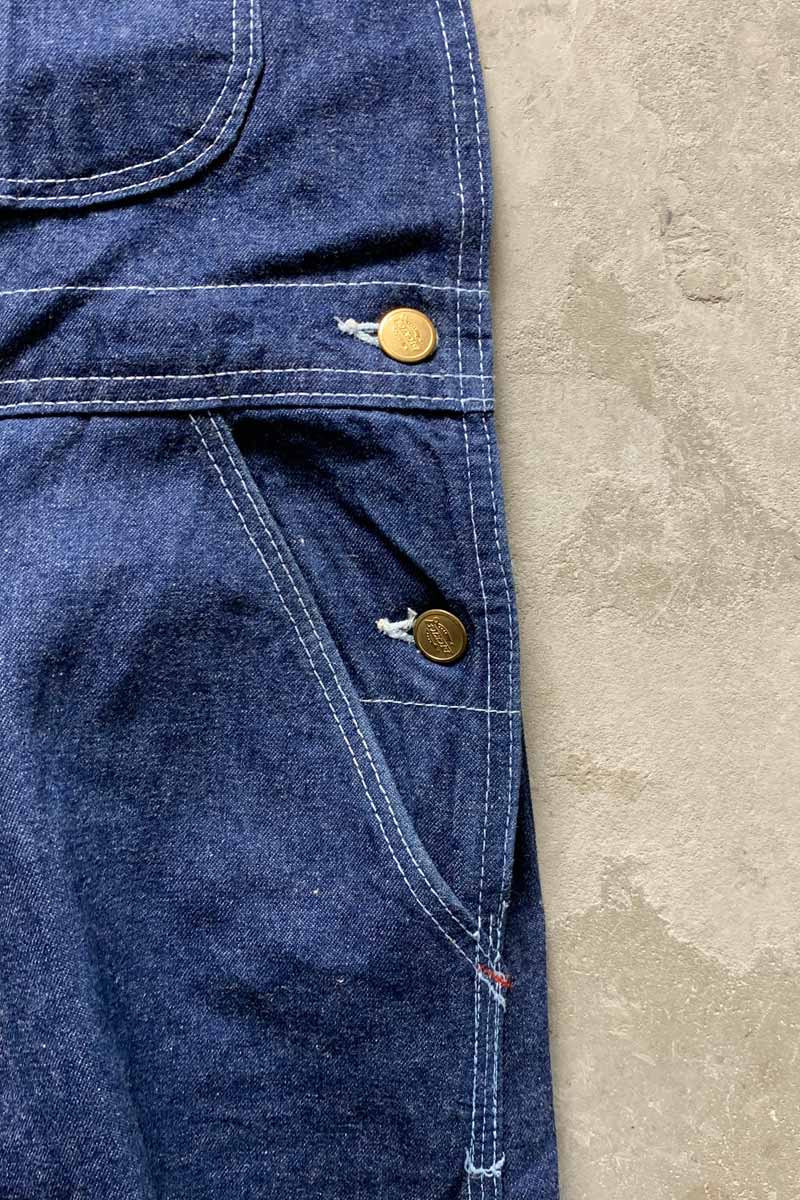 MADE IN USA 80'S TROUSER TYPE DENIM OVERALL / INDIGO [SIZE: W32L32 USED]