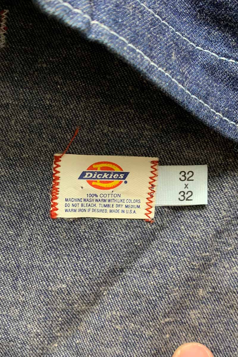 MADE IN USA 80'S TROUSER TYPE DENIM OVERALL / INDIGO [SIZE: W32L32 USED]