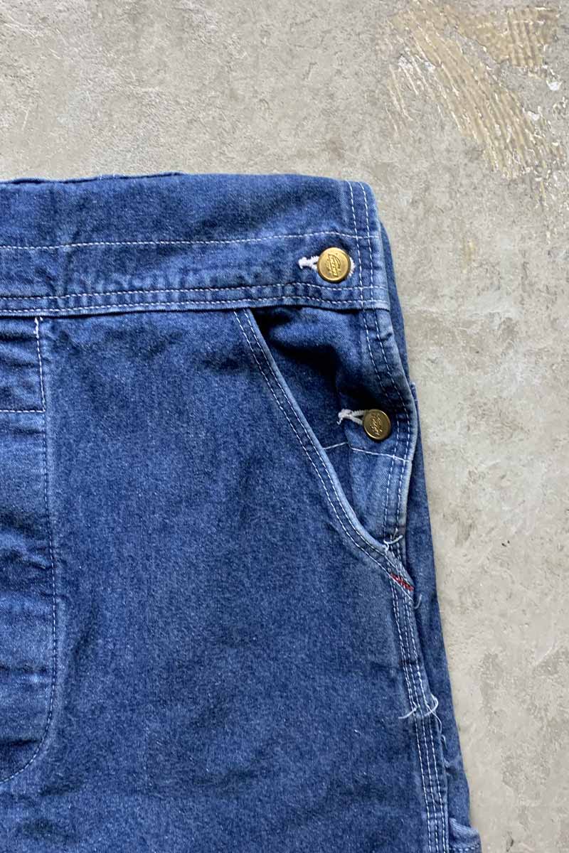 MADE IN USA 80'S DENIM OVERALL / LIGHT INDIGO [SIZE: W32L32 USED]