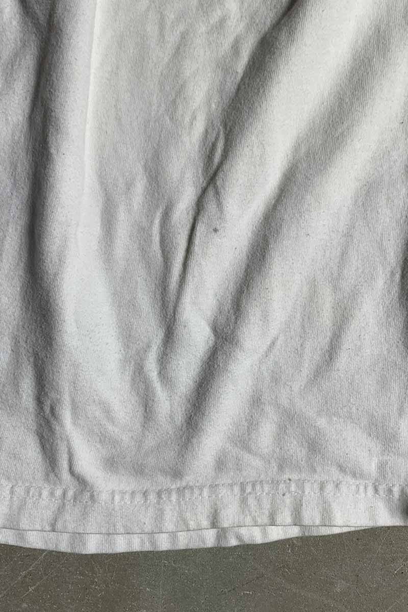 MADE IN USA 90-00'S L/S BARTELS' PRINT MOTOR CYCLE T-SHIRT / WHITE [SIZE: L USED]