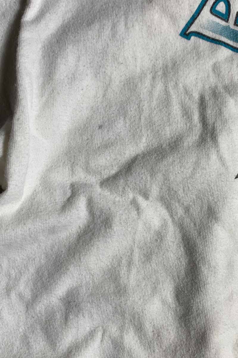MADE IN USA 90-00'S L/S BARTELS' PRINT MOTOR CYCLE T-SHIRT / WHITE [SIZE: L USED]