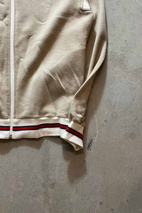 90'S ZIP UP TRACK JACKET / BEIGE	 [SIZE: L USED]