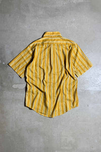 60'S S/S TAPERED STRIPE SHIRT / YELLOW [SIZE: L USED]