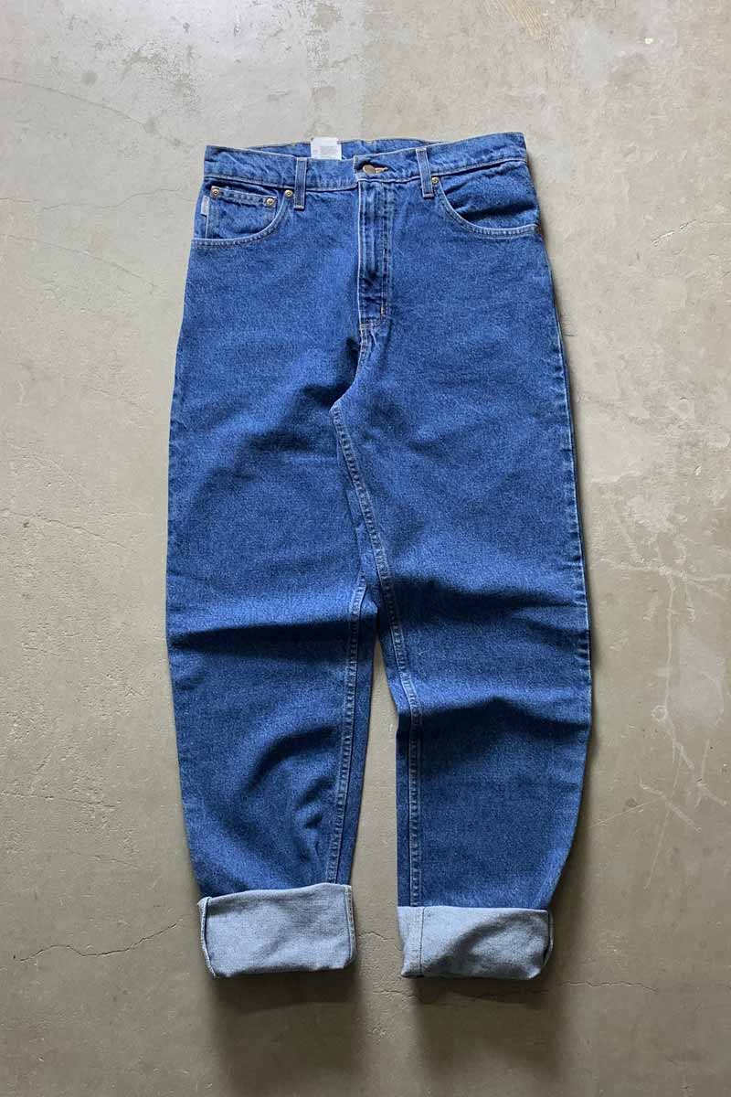 90'S RELAXED FIT DENIM PANTS / INDIGO [SIZE: W32L38 DEADSTOCK/NOS]