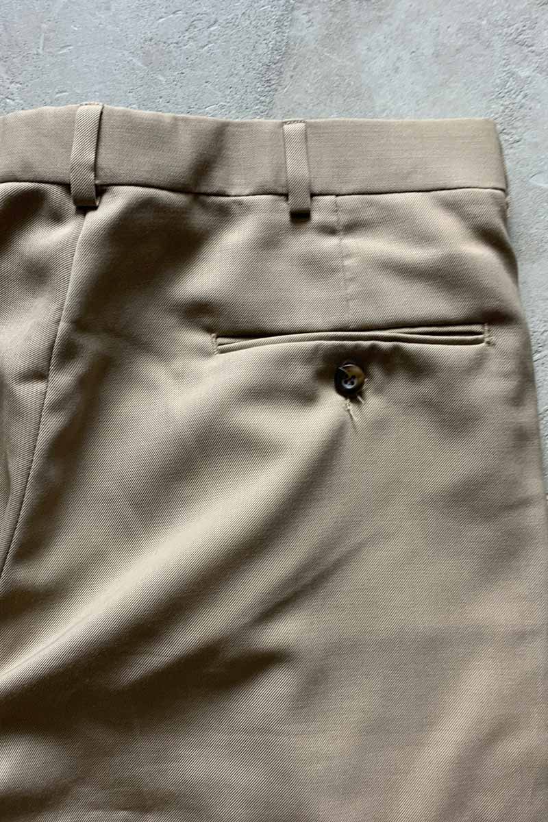 96'S TUCK SLACKS PANTS / BEIGE [SIZE: W34L29 USED]