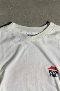 MADE IN MEXICO 90'S S/S PIZZA HUT PEPSI PRINT ADVERTISING T-SHIRT / WHITE [SIZE: XL USED]