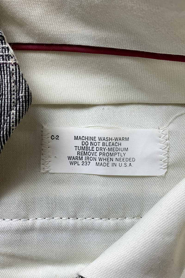 MADE IN USA 90'S GLEN CHECK SLACKS PANTS / GRAY [SIZE: W32L29 equivalent USED]