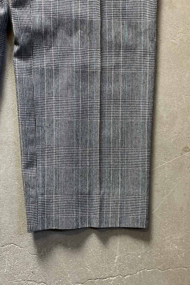 MADE IN USA 90'S GLEN CHECK SLACKS PANTS / GRAY [SIZE: W32L29 equivalent USED]
