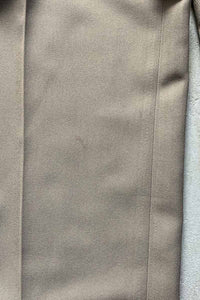 90'S POLYESTER TUCK SLACKS PANTS / KHAKI [SIZE: W32L32 USED]