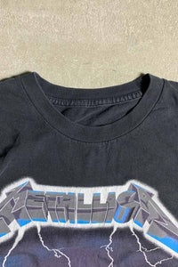 90'S S/S METALLICA RIDE THE LIGHTNING PRINT BAND T-SHIRT / BLACK [SIZE: M USED]