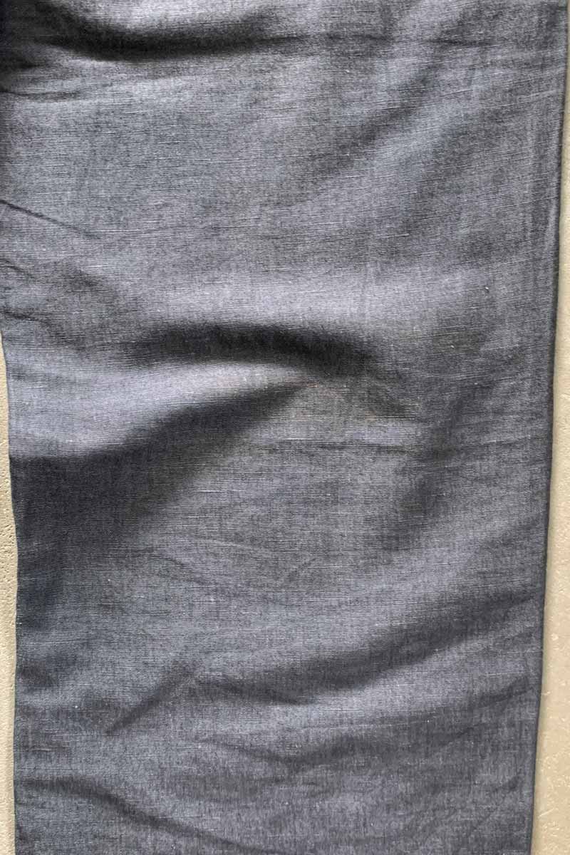 LINEN COTTON SLACKS PANTS / CHARCOAL [SIZE: W33L32 USED]