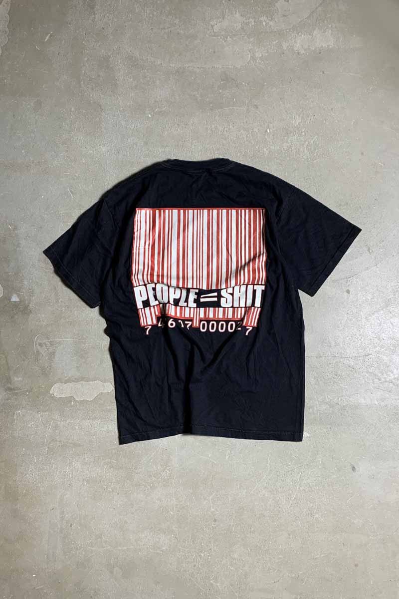 MADE IN USA 01'S S/S SLIPKNOT PEOPLE=SHIT PRINT BAND T-SHIRT / BLACK [SIZE:  L USED]