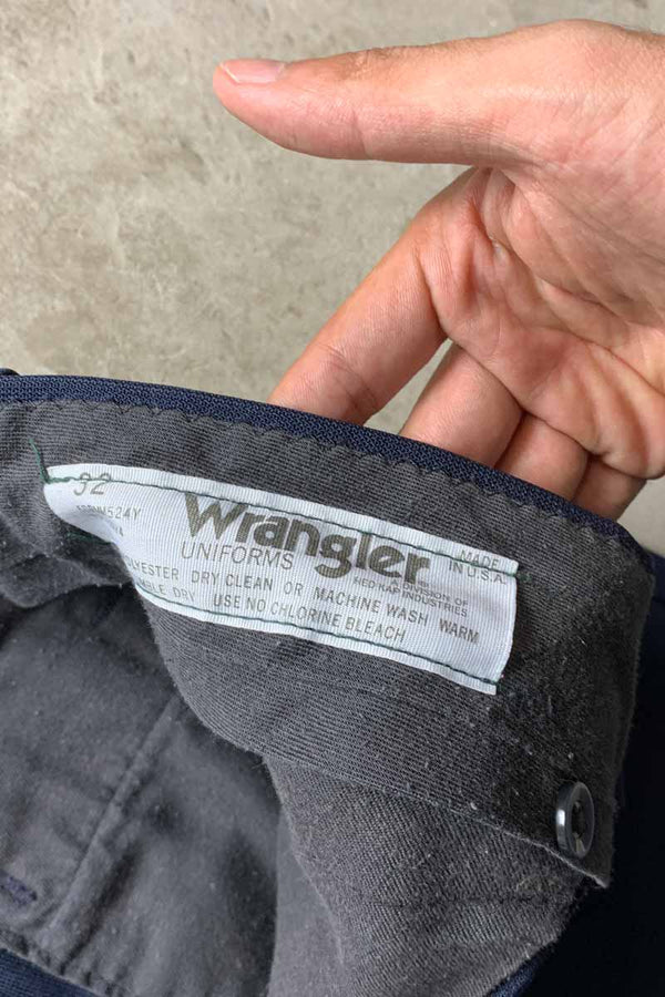 MADE IN USA 90'S SLACKS PANTS / NAVY [SIZE: W32L32 USED]