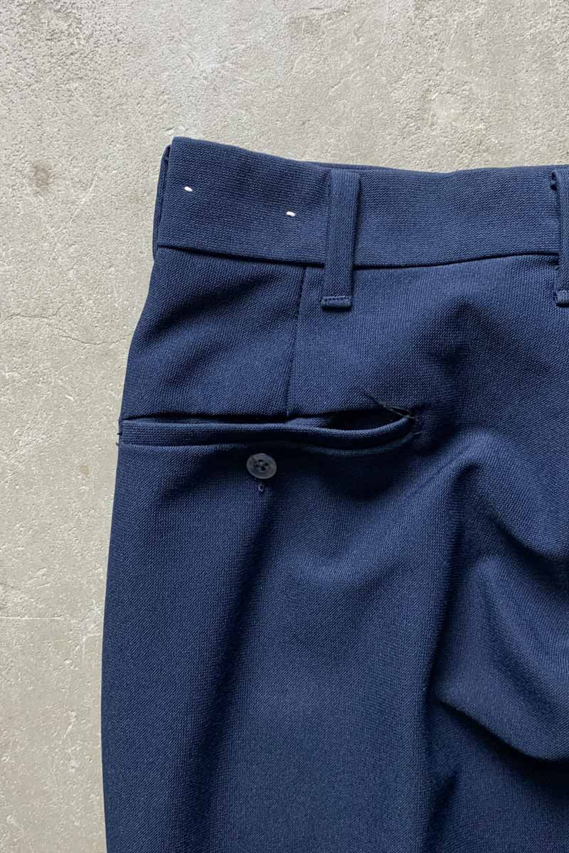 MADE IN USA 90'S SLACKS PANTS / NAVY [SIZE: W32L32 USED]