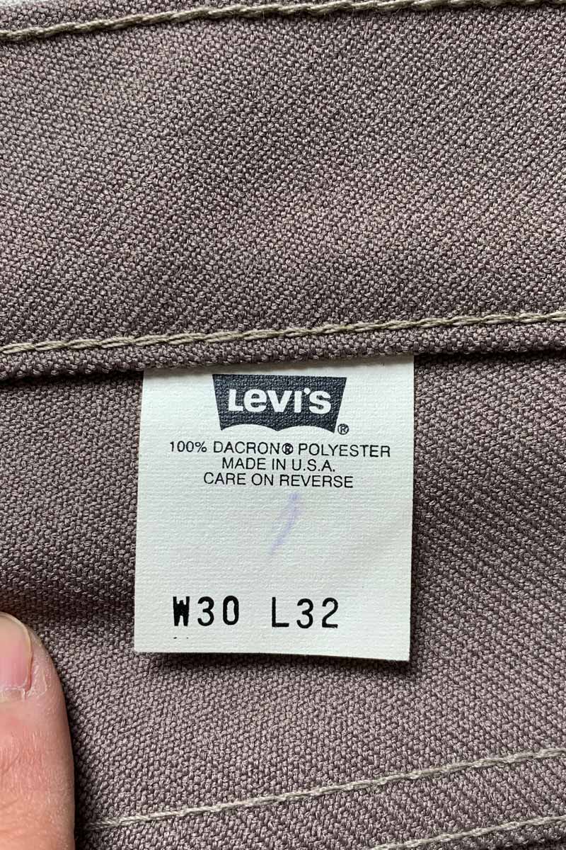 MADE IN USA 97'S 517 BOOTSCUT STA-PREST POLY PANT / KHAKI [SIZE: W30L32 DEADSTOCK/NOS]