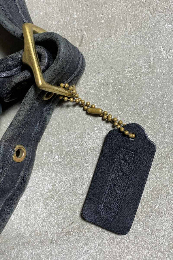 90'S MEDIUM LEATHER SHOULDER BAG / BLACK [SIZE: ONE SIZE USED]