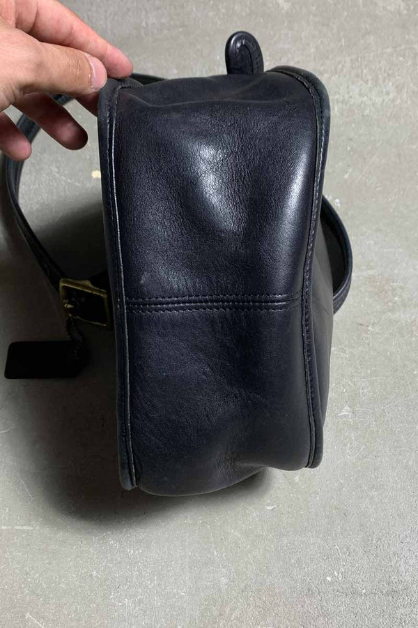 90'S SMALL LEATHER SHOULDER BAG / BLACK [SIZE: ONE SIZE USED]