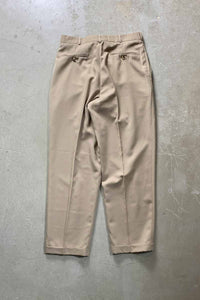 99'S TUCK SLACKS PANTS / BEIGE [SIZE: W32L32 USED]