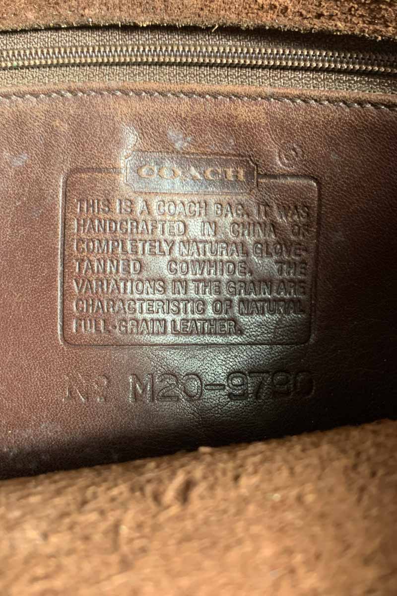 90'S MEDIUM TURN LOCK LEATHER SHOULDER BAG / BROWN [SIZE: ONE SIZE USED]