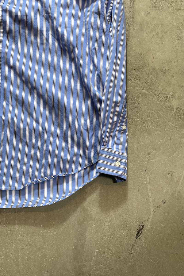 90'S L/S BD STRIPE BLAKE SHIRT / BLUE [SIZE:L USED]