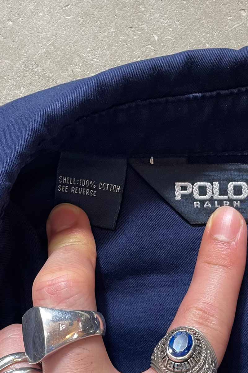 90'S ZIP UP JACKET / NAVY [SIZE: S USED]