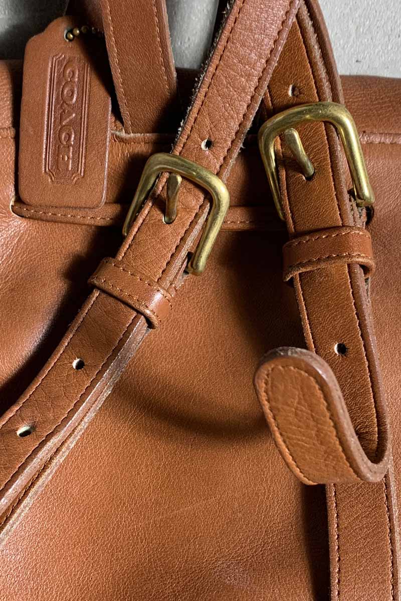 MADE IN USA 90'S LEATHER SMALL BACKPACK / BROWN [SIZE: ONE SIZE USED]