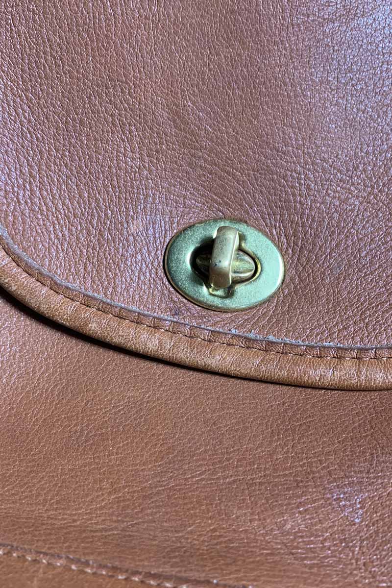 MADE IN USA 90'S LEATHER SMALL BACKPACK / BROWN [SIZE: ONE SIZE USED]