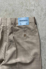 画像をギャラリービューアに読み込む, 90&#39;S GLEN CHECK TUCK SLACKS PANTS / BEIGE [SIZE: W32L32 DEADSTOCK/NOS]
