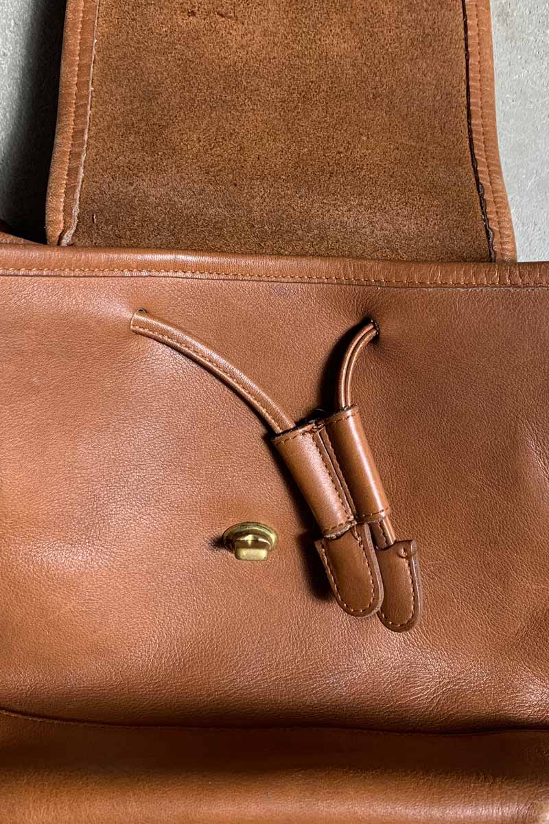 MADE IN USA 90'S LEATHER SMALL BACKPACK / BROWN [SIZE: ONE SIZE USED]