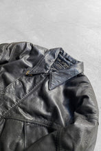 画像をギャラリービューアに読み込む, 90&#39;S LEATHER ZIP JACKET / BLACK [SIZE: 40 USED]
