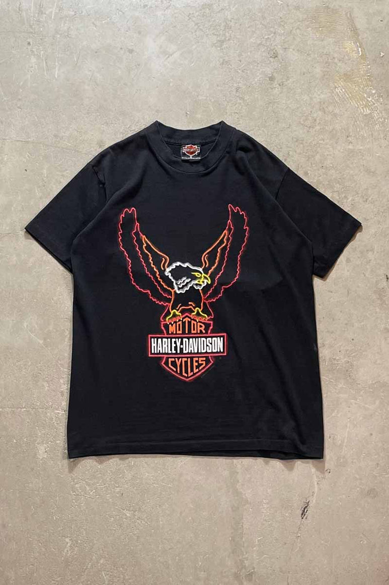 MADE IN USA 90'S BALD EAGLE T-SHIRT / BLACK [SIZE: M USED]