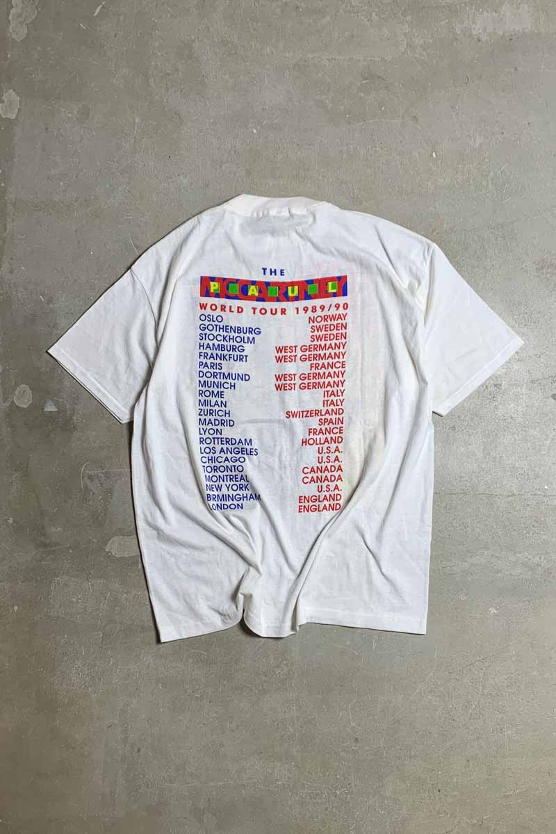 MADE IN USA 89-90'S S/S PAUL MCCARTNEY PRINT BAND TOUR T-SHIRT / WHITE [SIZE: XL USED]