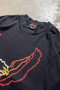 MADE IN USA 90'S BALD EAGLE T-SHIRT / BLACK [SIZE: M USED]