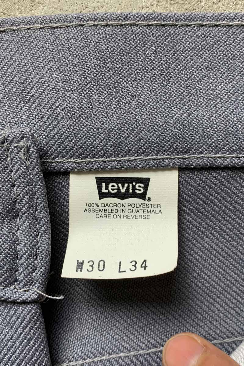 99'S 517 BOOTSCUT STA-PREST POLY PANT / GRAY [SIZE: W30L34 DEADSTOCK/NOS]