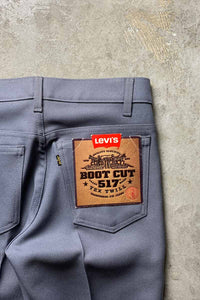 99'S 517 BOOTSCUT STA-PREST POLY PANT / GRAY [SIZE: W30L34 DEADSTOCK/NOS]