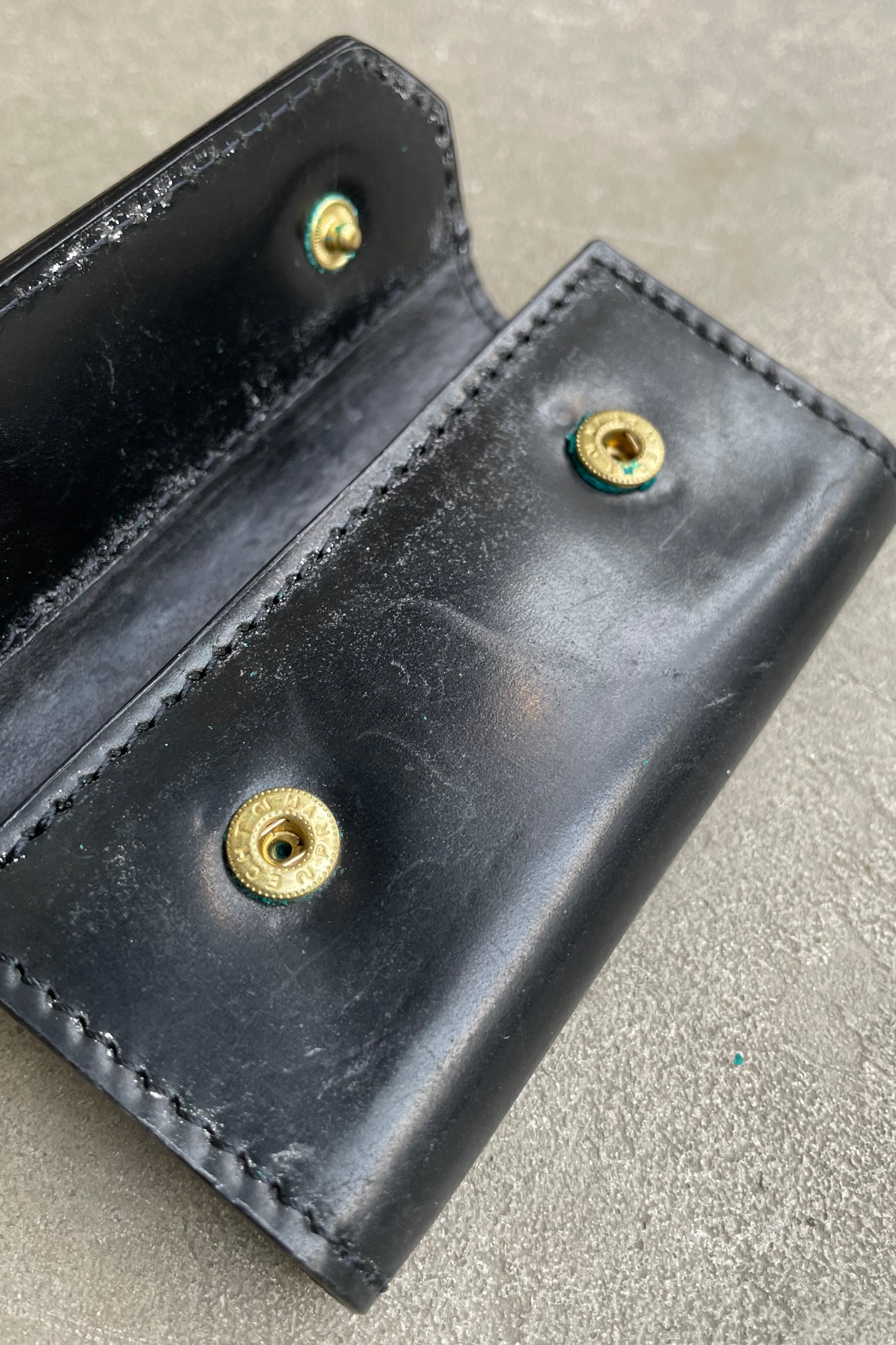 HORWEEN SHELL CORDOVAN KEY CASE / BLACK  [SIZE: ONE SIZE USED]