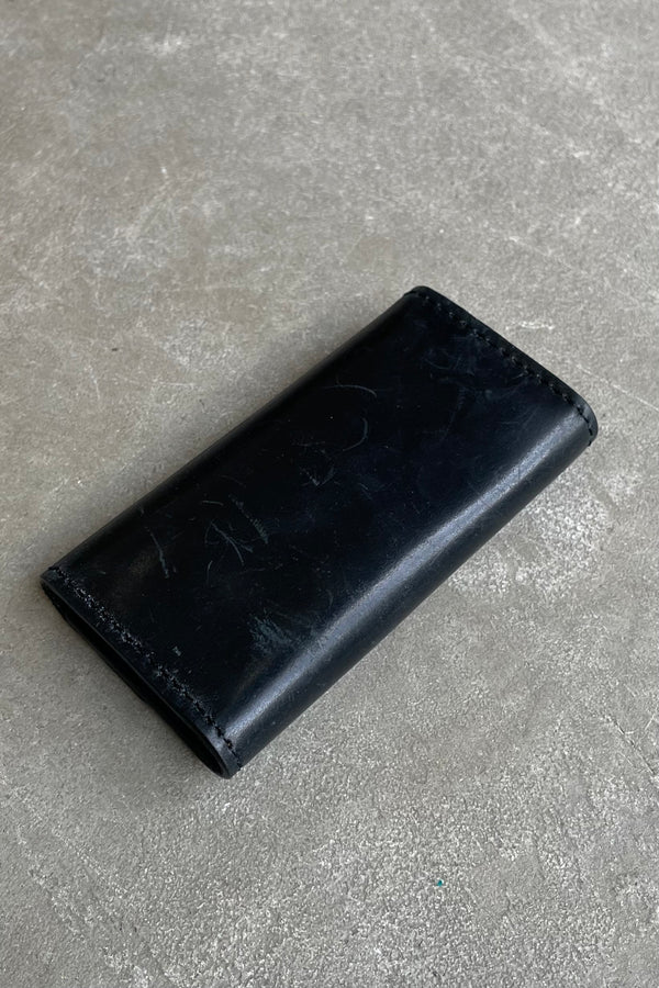 HORWEEN SHELL CORDOVAN KEY CASE / BLACK [SIZE: ONE SIZE USED]