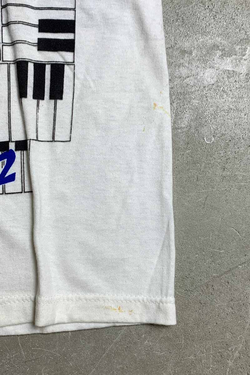 MADE IN USA 92'S S/S ELTON JOHN BAND TOUR T-SHIRT / WHITE [SIZE: M USED]