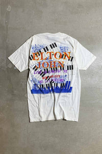 MADE IN USA 92'S S/S ELTON JOHN BAND TOUR T-SHIRT / WHITE [SIZE: M USED]