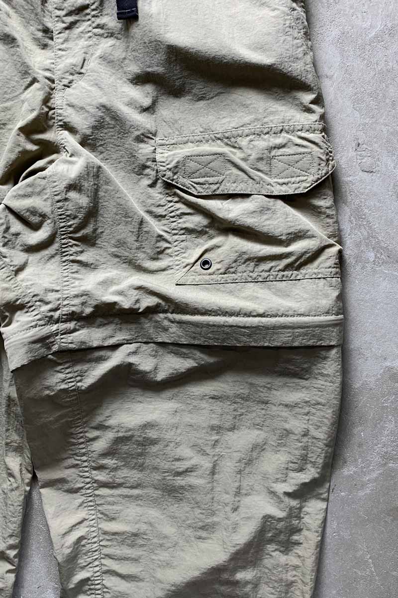 90'S 2WAY NYLON CARGO PANTS / BEIGE [SIZE: M USED]
