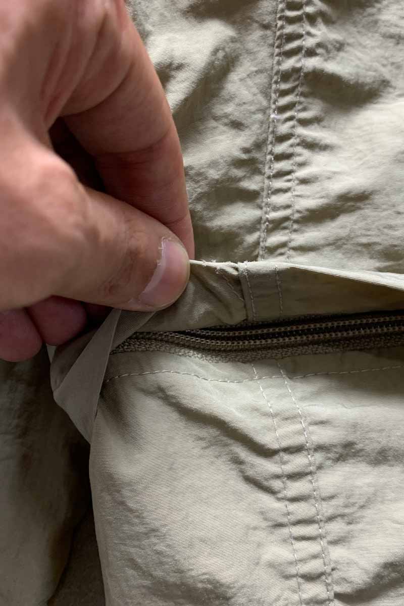 90'S 2WAY NYLON CARGO PANTS / BEIGE [SIZE: M USED]