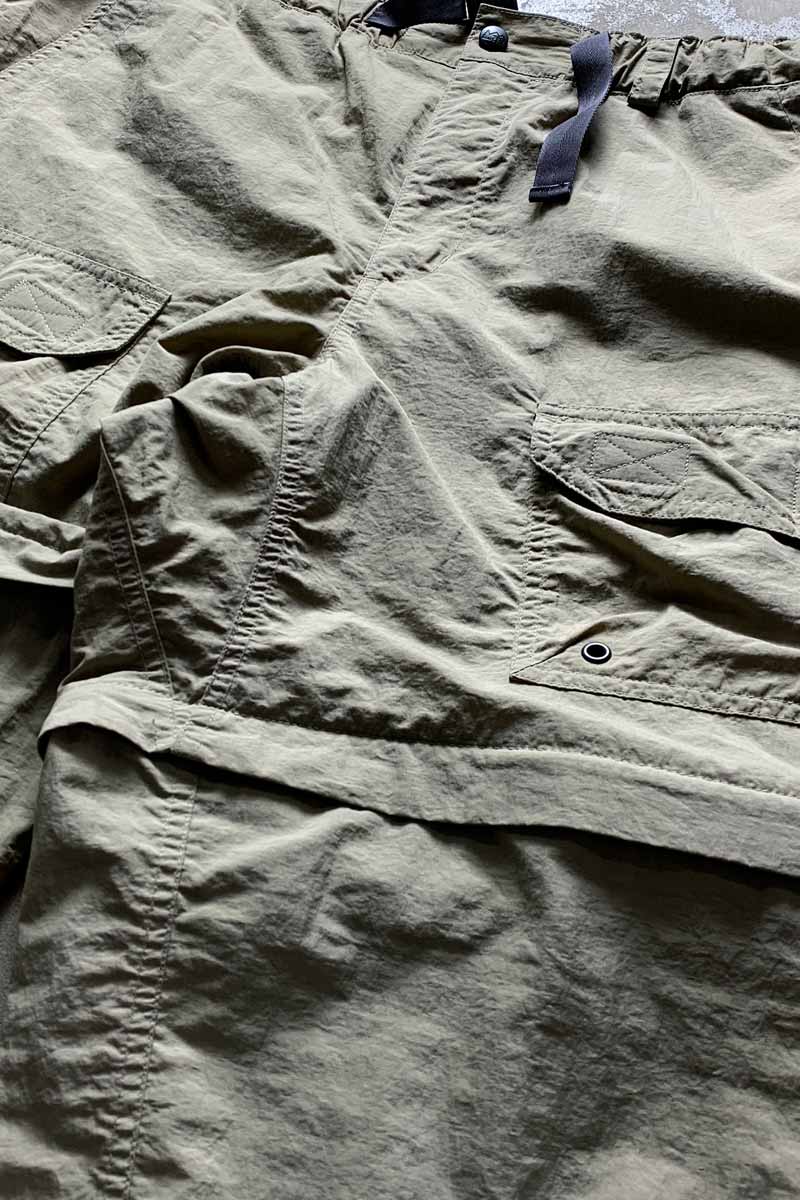 90'S 2WAY NYLON CARGO PANTS / BEIGE [SIZE: M USED]