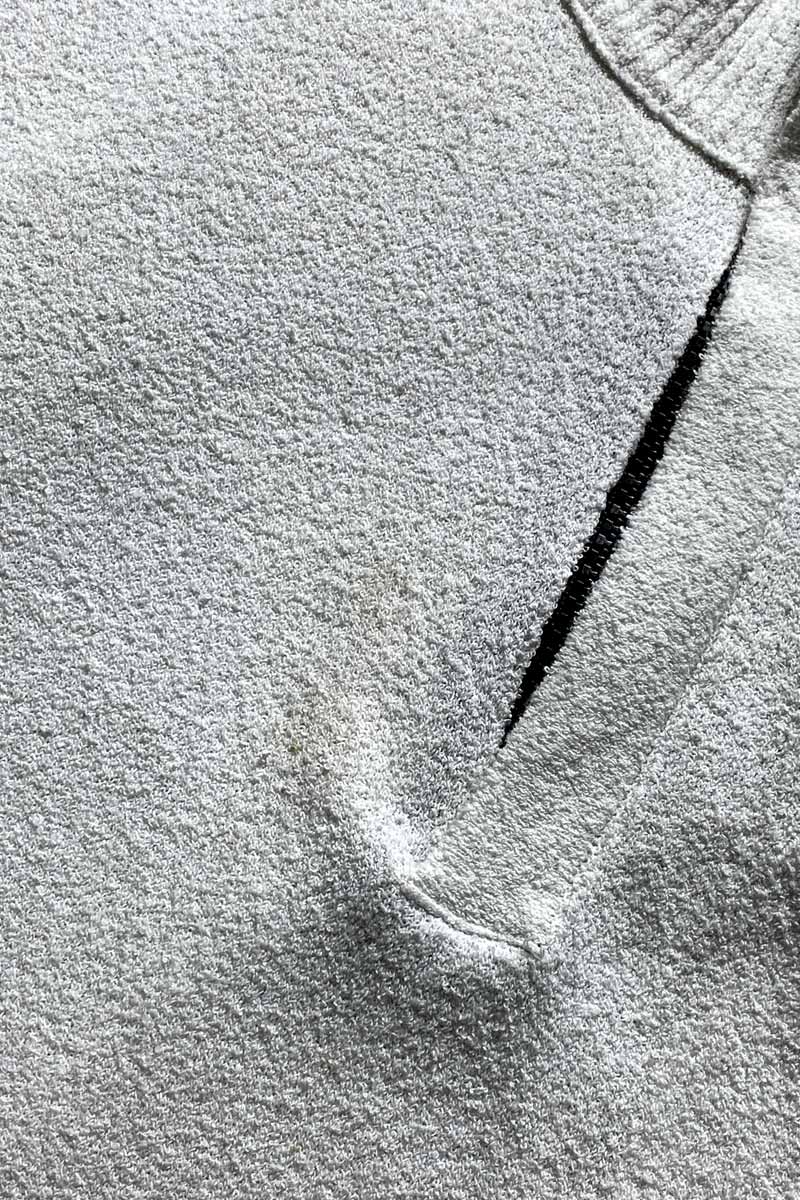 MADE IN ITALY 18SS HALF-ZIP KNIT SWEATER / WHITE [SIZE: L USED]