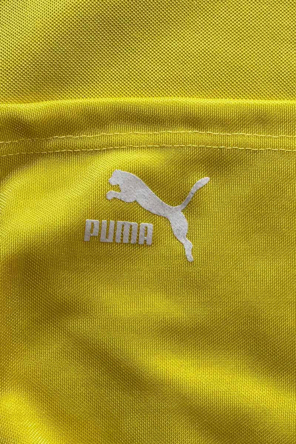 80-90'S S/S BICYCLE HALF ZIP SWEATSHIRT / YELLOW [SIZE: L USED]