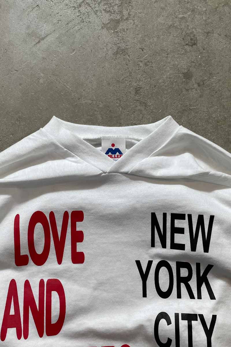MADE IN USA 89'S LOVE AND ROCKETS GAME T-SHIRT / WHITE [SIZE: L USED]