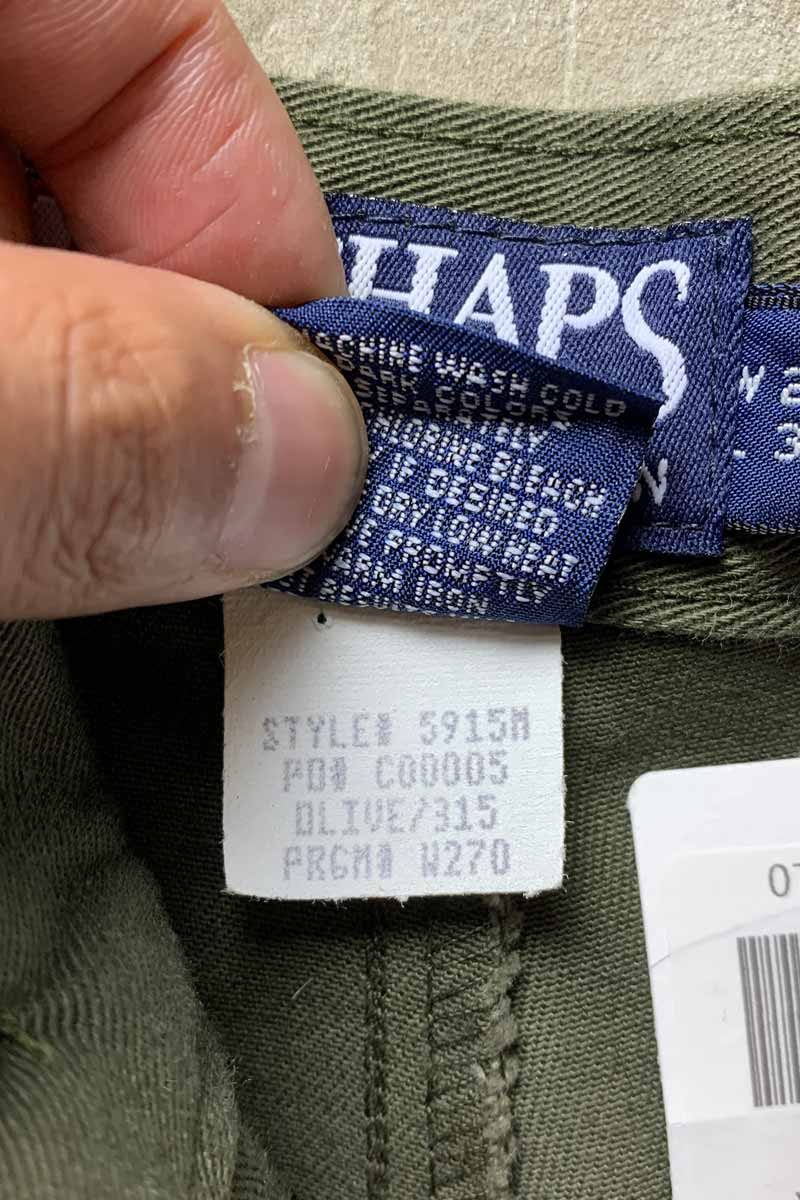 90'S TUCK CHINO PANTS / OLIVE [SIZE: W29L32 DEADSTOCK/NOS]