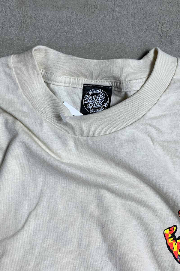 SCREAMING HAND BACK PRINT T-SHIRT / NATURAL [SIZE: L NEW] [USA Edition]