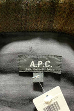 画像をギャラリービューアに読み込む, CHECK WOOL MIDDLE COAT / OLIVE [SIZE: S USED]
