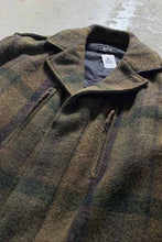 画像をギャラリービューアに読み込む, CHECK WOOL MIDDLE COAT / OLIVE [SIZE: S USED]
