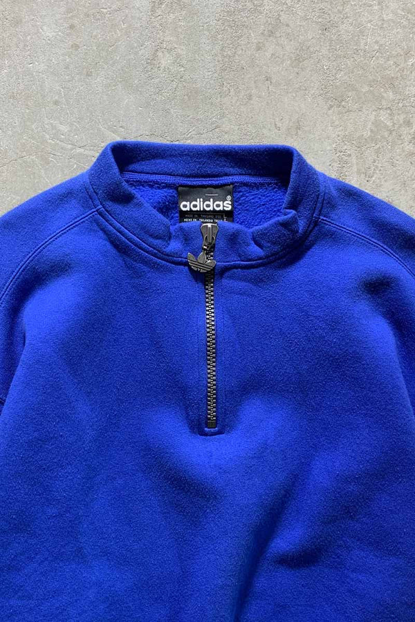 80'S HALF-ZIP SWEATSHIRT / BLUE [SIZE: L USED]